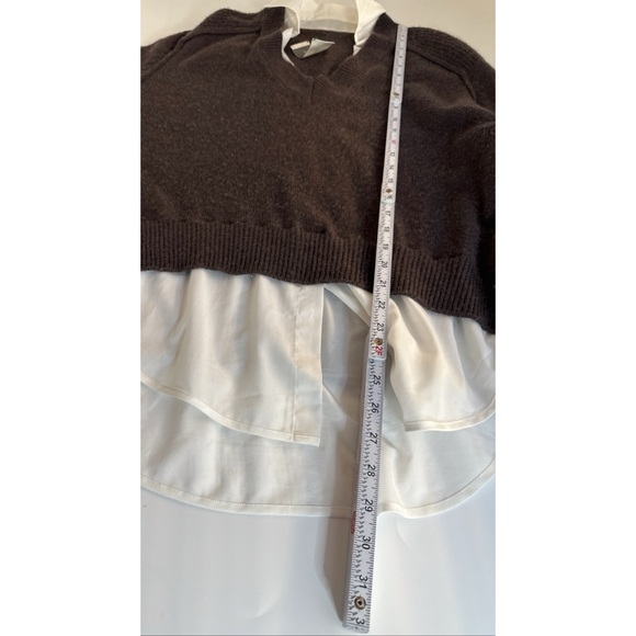 Brochu Walker wool cashmere v-neck long sleeve sweater shirt - Picture 12 of 12